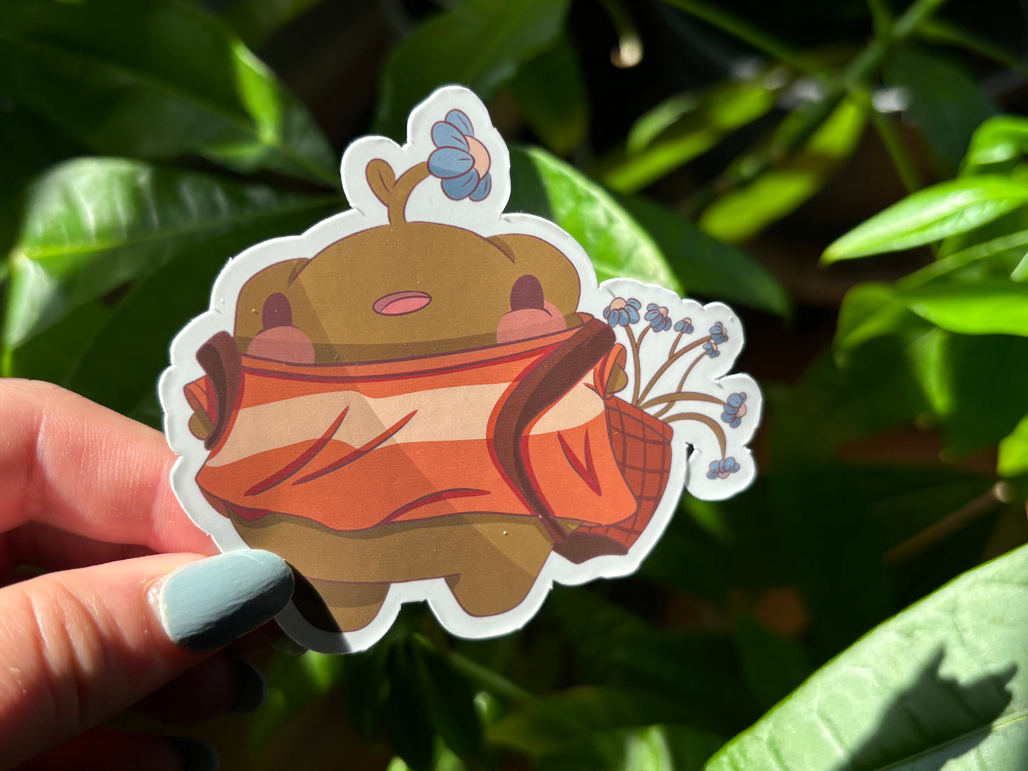 Gerald collecting flowers