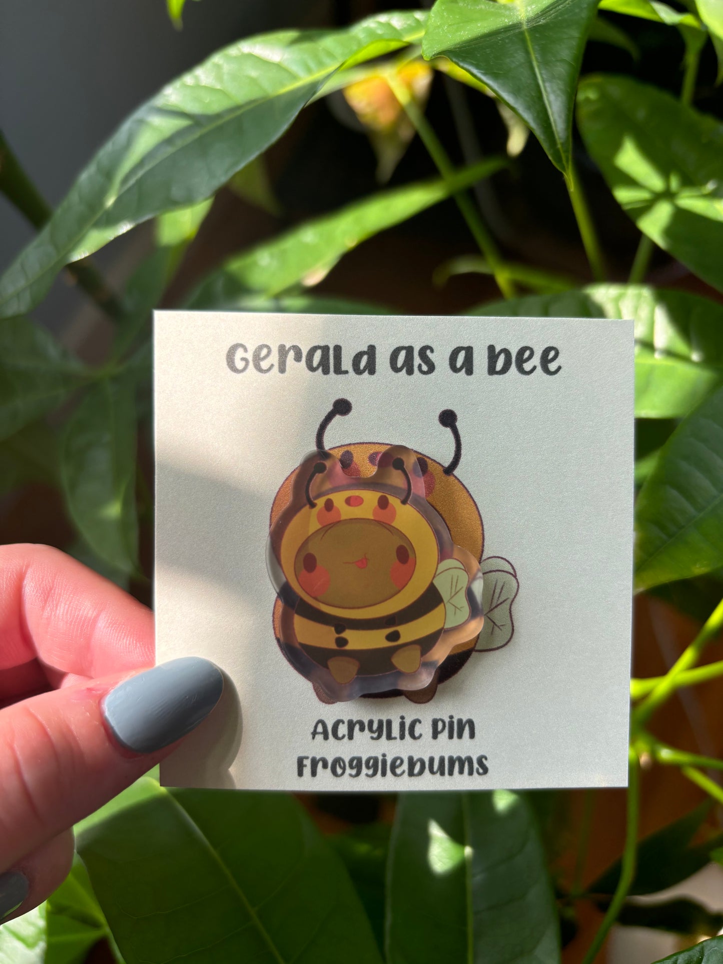 Gerald bee acrylic Pin