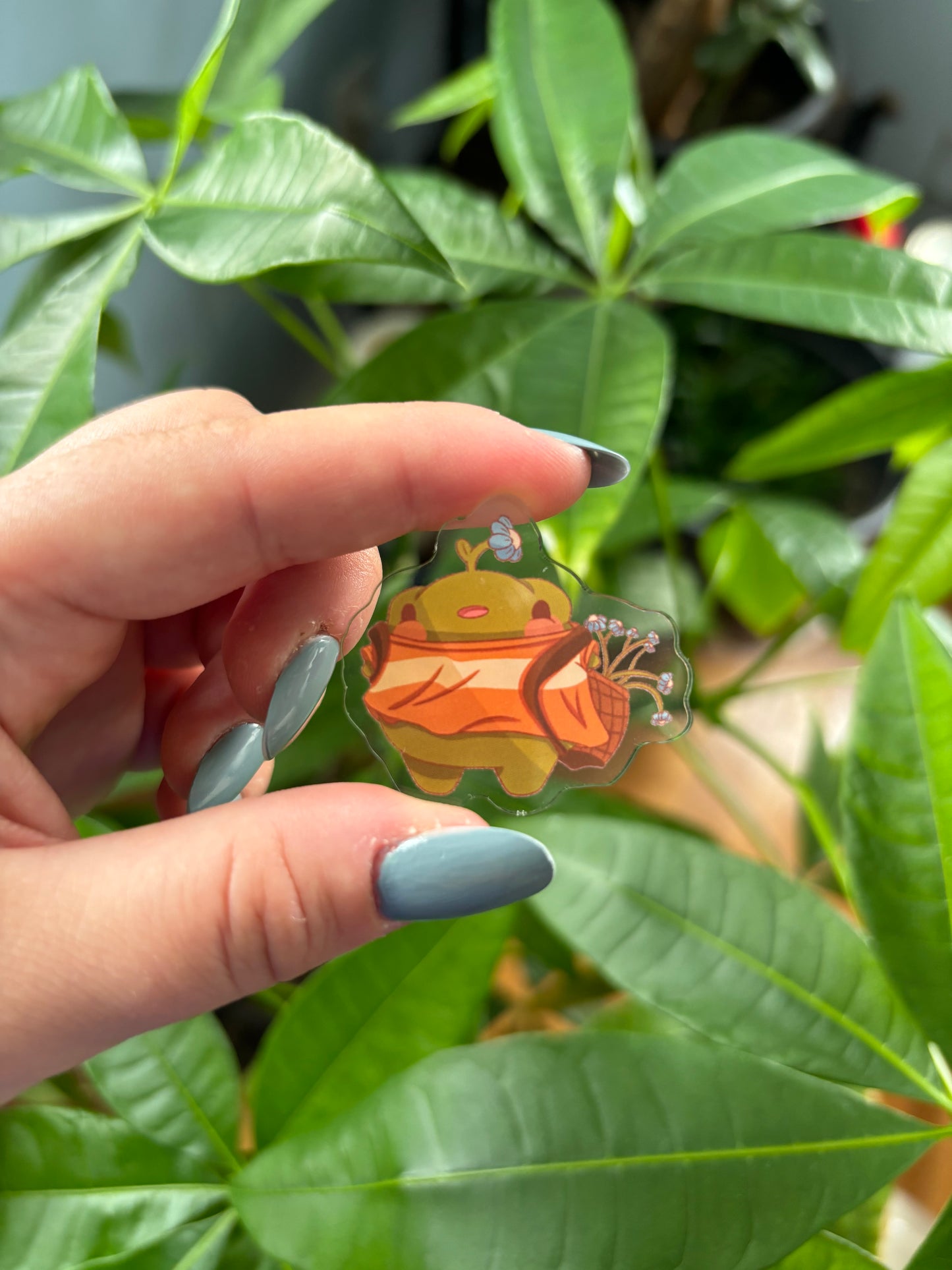 Gerald gathering flowers acrylic Pin