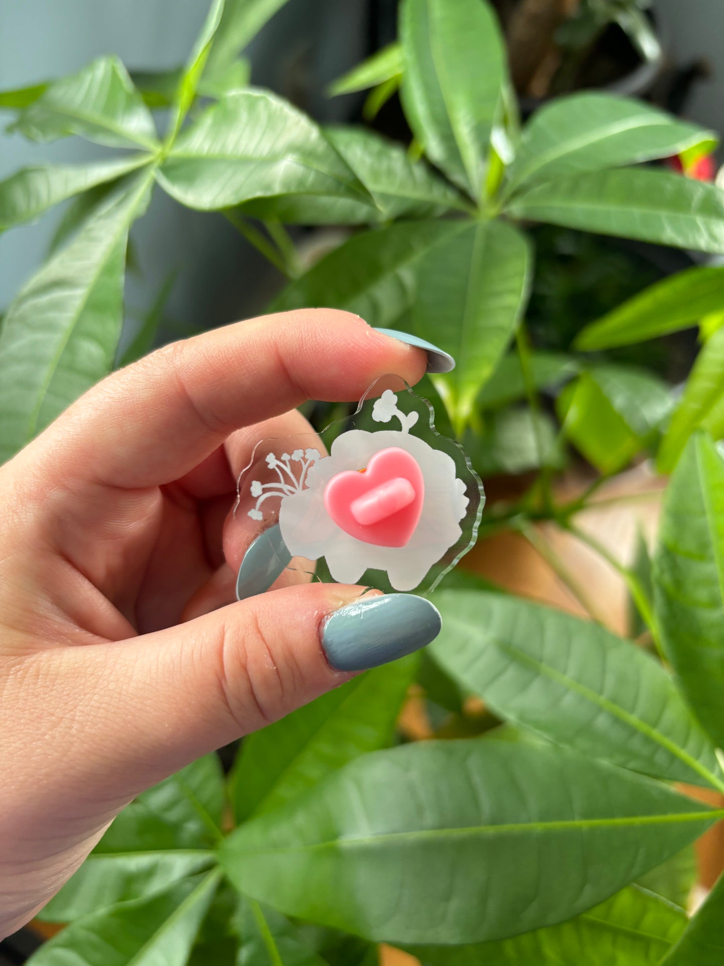 Gerald gathering flowers acrylic Pin