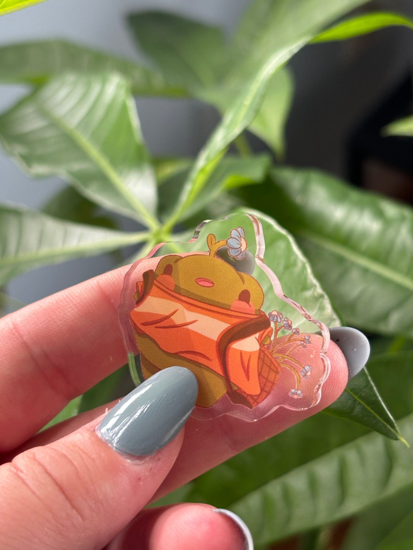 Gerald gathering flowers acrylic Pin