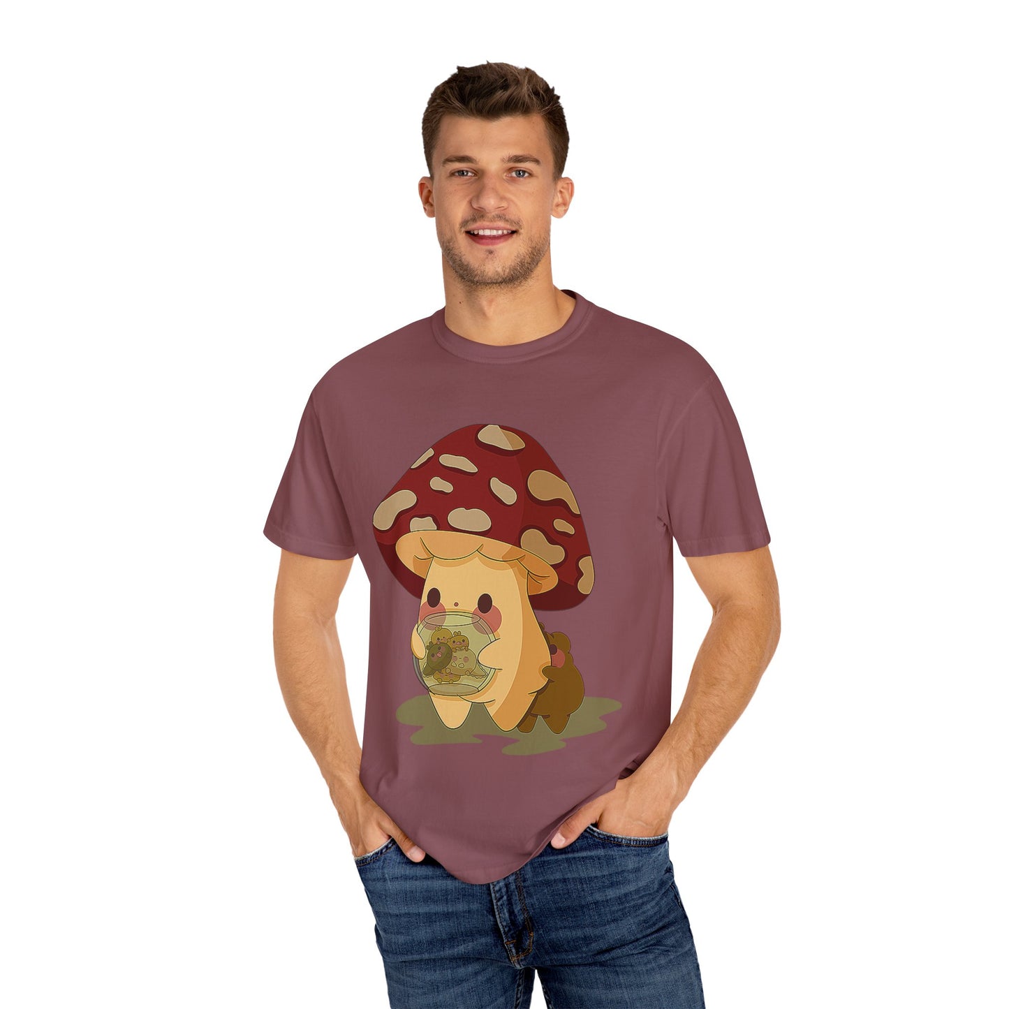 Moose watching baby Gerald Unisex Garment-Dyed T-shirt
