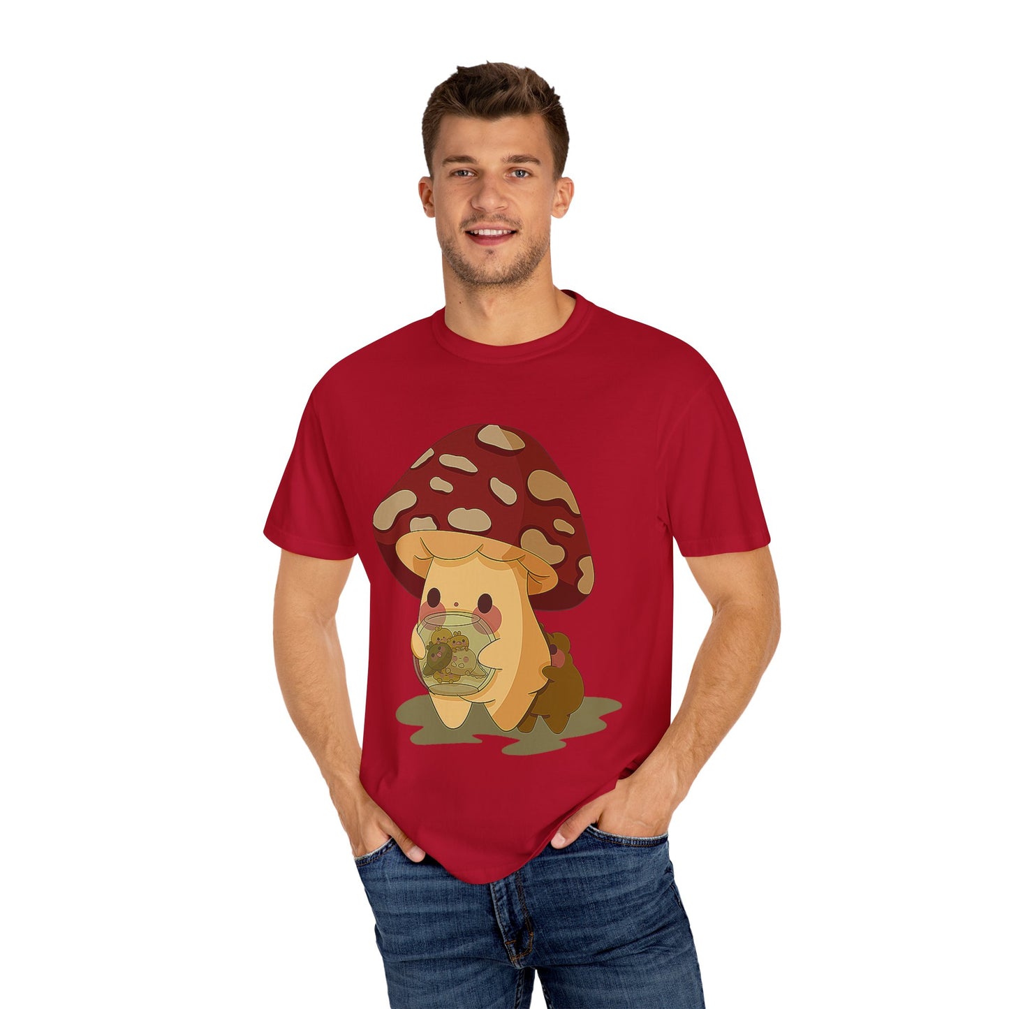 Moose watching baby Gerald Unisex Garment-Dyed T-shirt