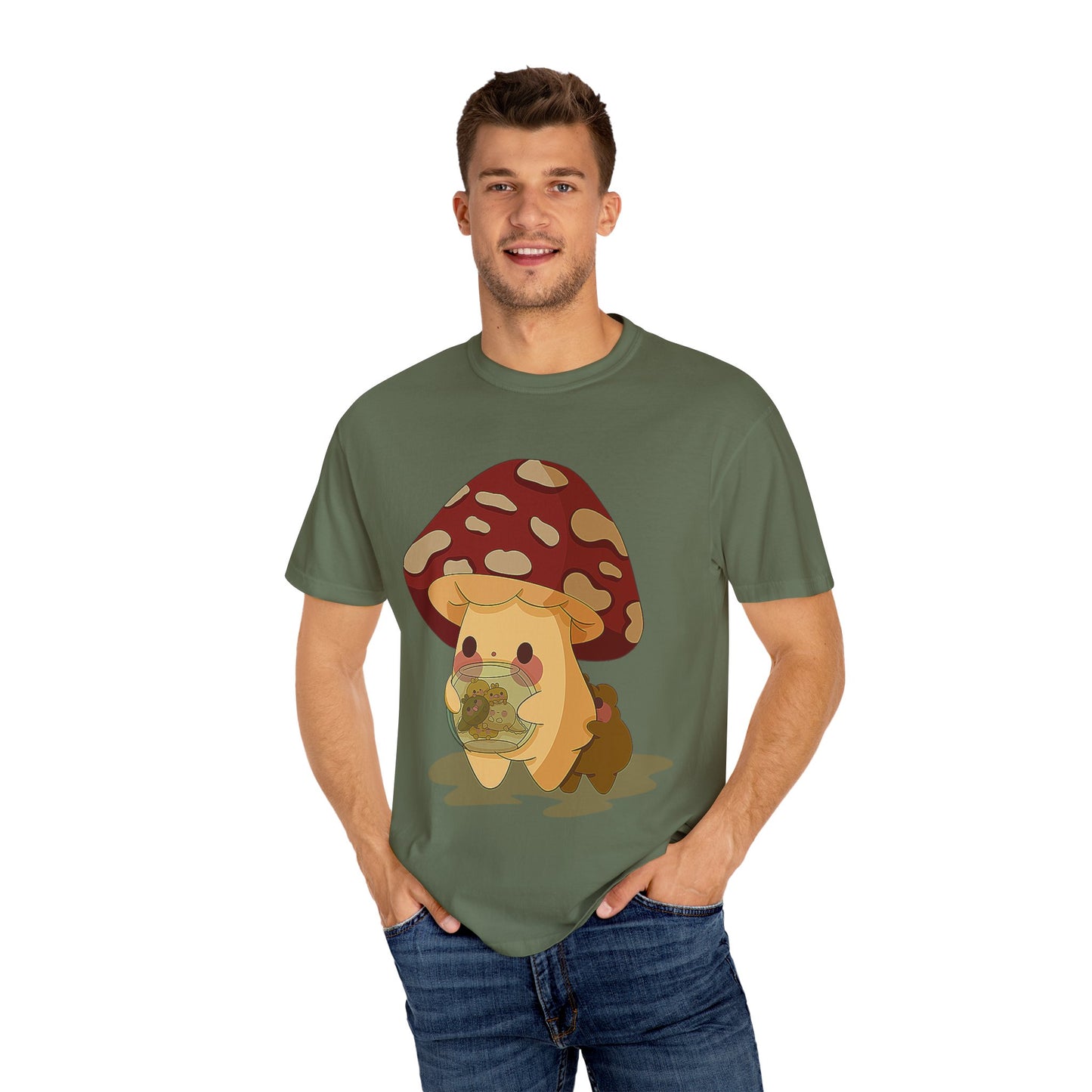 Moose watching baby Gerald Unisex Garment-Dyed T-shirt