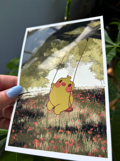 Gerald swinging art print