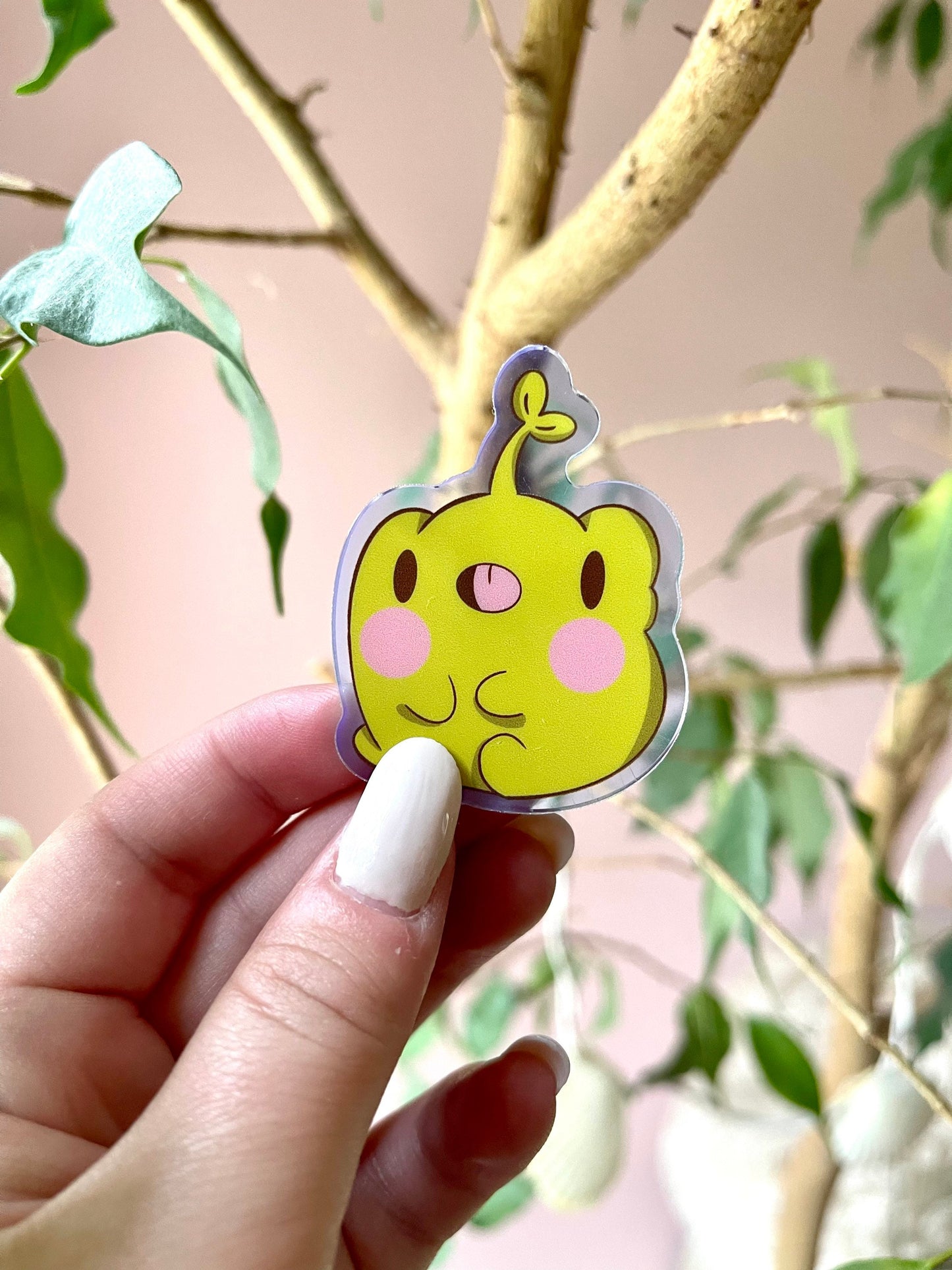 Kawaii Frog Acrylic Pin – Heart Sprout Art Pin