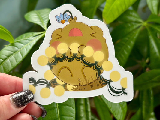 Christmas Frog Lights Sticker | Holiday Laptop Decal