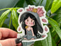 Lily Pad Girl Sticker | Waterproof Kawaii Frog Vinyl Art