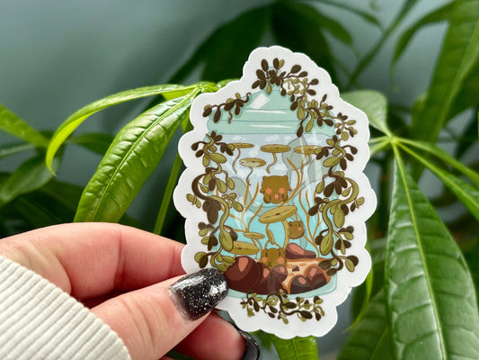 Terrarium Frog Sticker | Waterproof Vinyl Decal