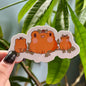Pumpkin Frog Vinyl Sticker | Cute Fall Halloween Kawaii Design