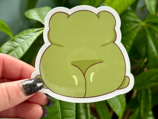 Funny Big Bum Frog Sticker | Waterproof Vinyl Art