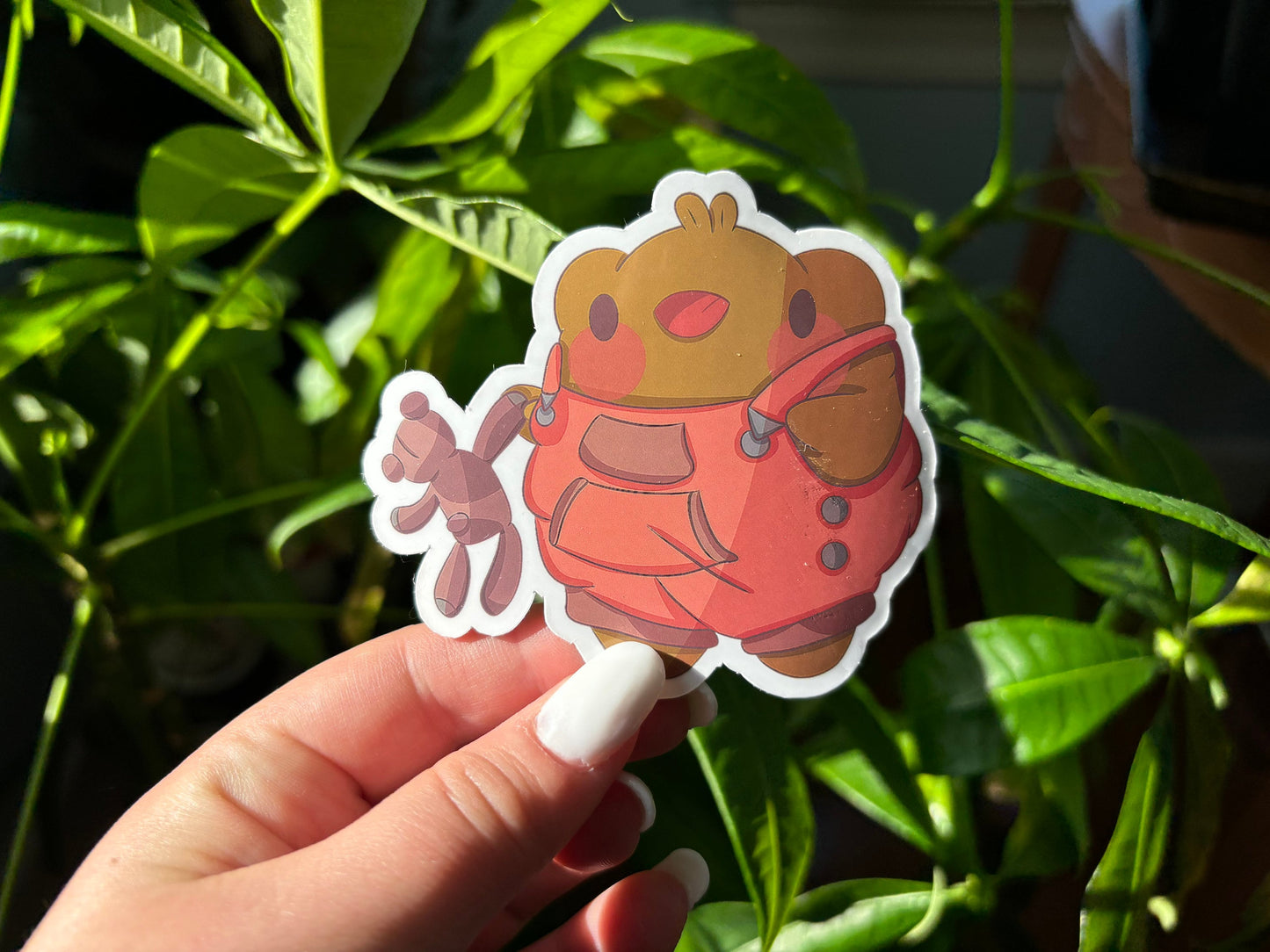 Gerald holding a teddy bear