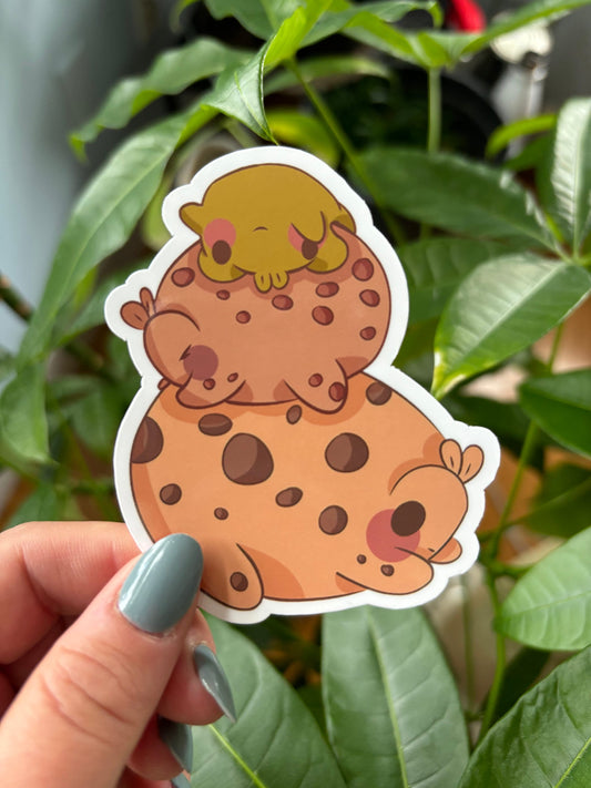 Toad & Frog Pile Sticker | Waterproof Vinyl Decal