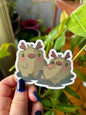 Reindeer Frog Waterproof Sticker | Holiday Design