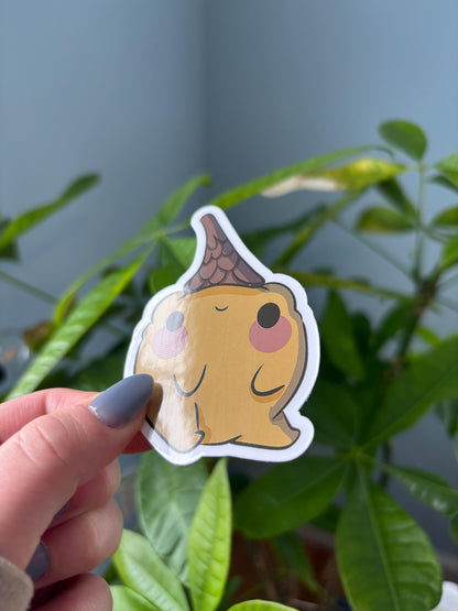 Acorn Hat Frog Sticker | Kawaii Vinyl Decal