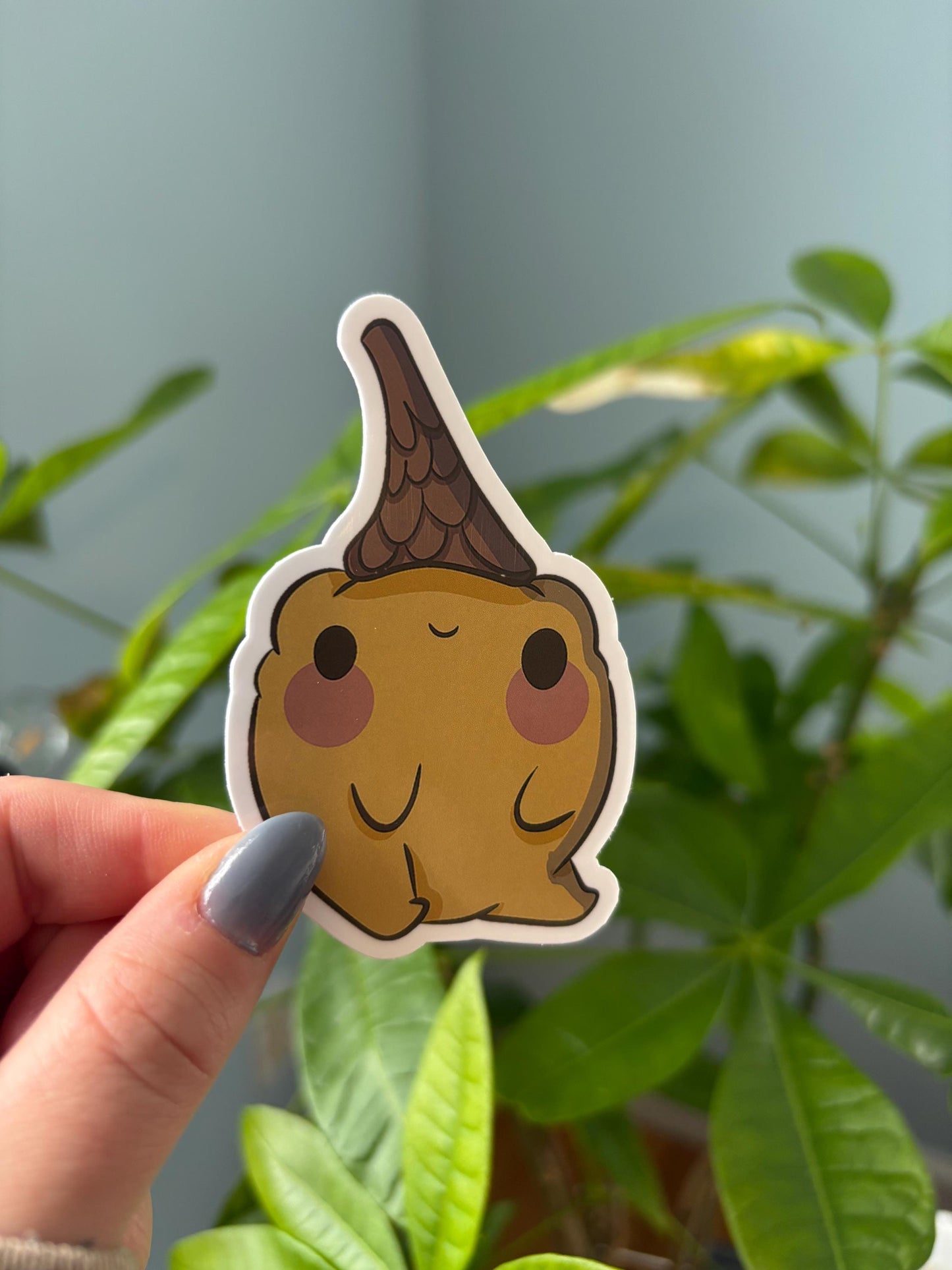 Acorn Hat Frog Sticker | Kawaii Vinyl Decal