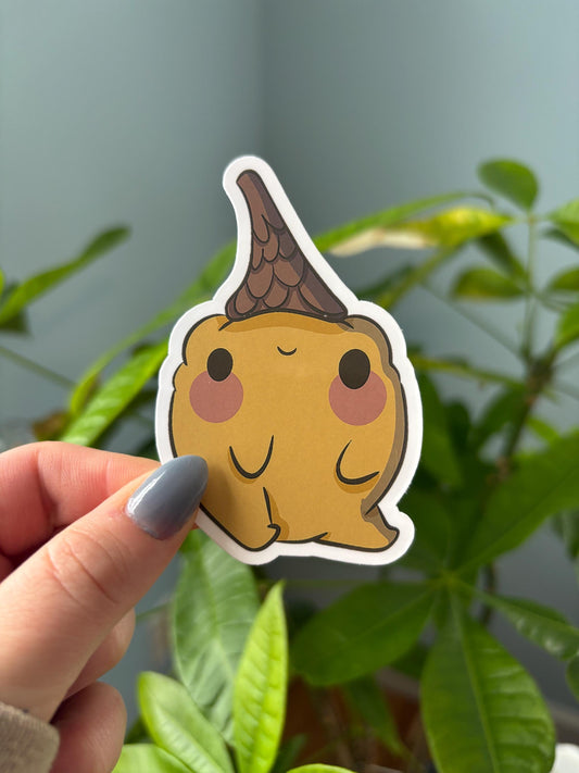 Acorn Hat Frog Sticker | Kawaii Vinyl Decal