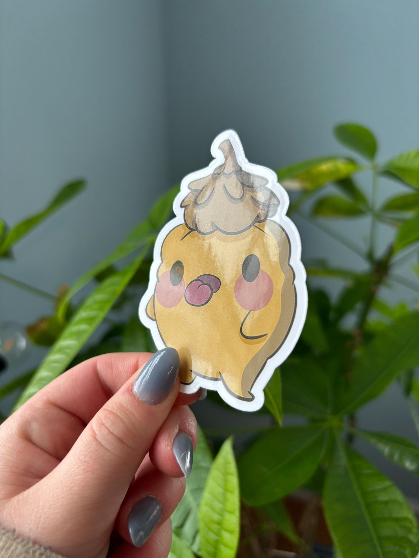 Acorn Cap Frog Sticker | Kawaii Vinyl Decal