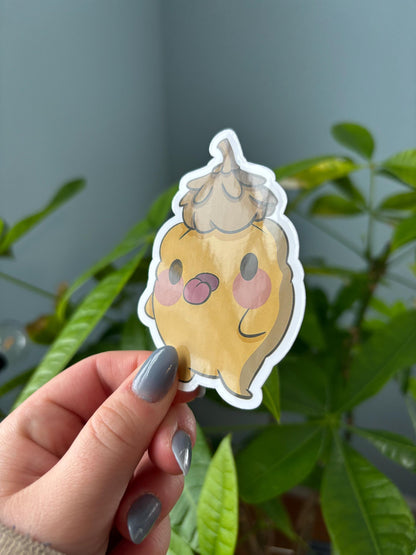 Acorn Cap Frog Sticker | Kawaii Vinyl Decal