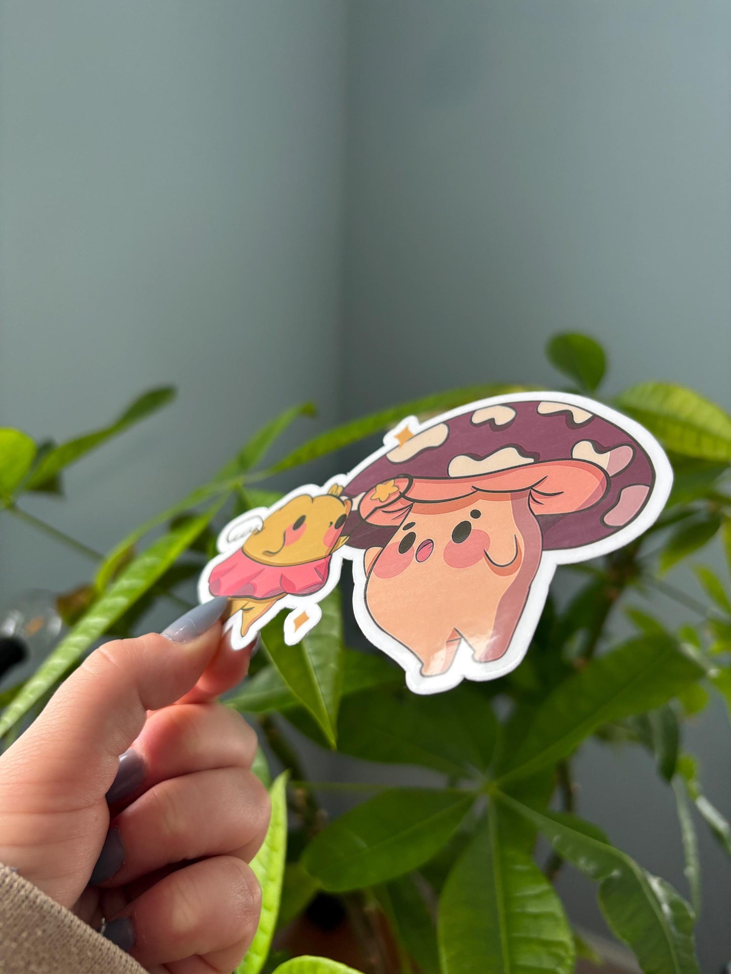 Fairy Frog Vinyl Sticker | Kawaii Mushroom Decal