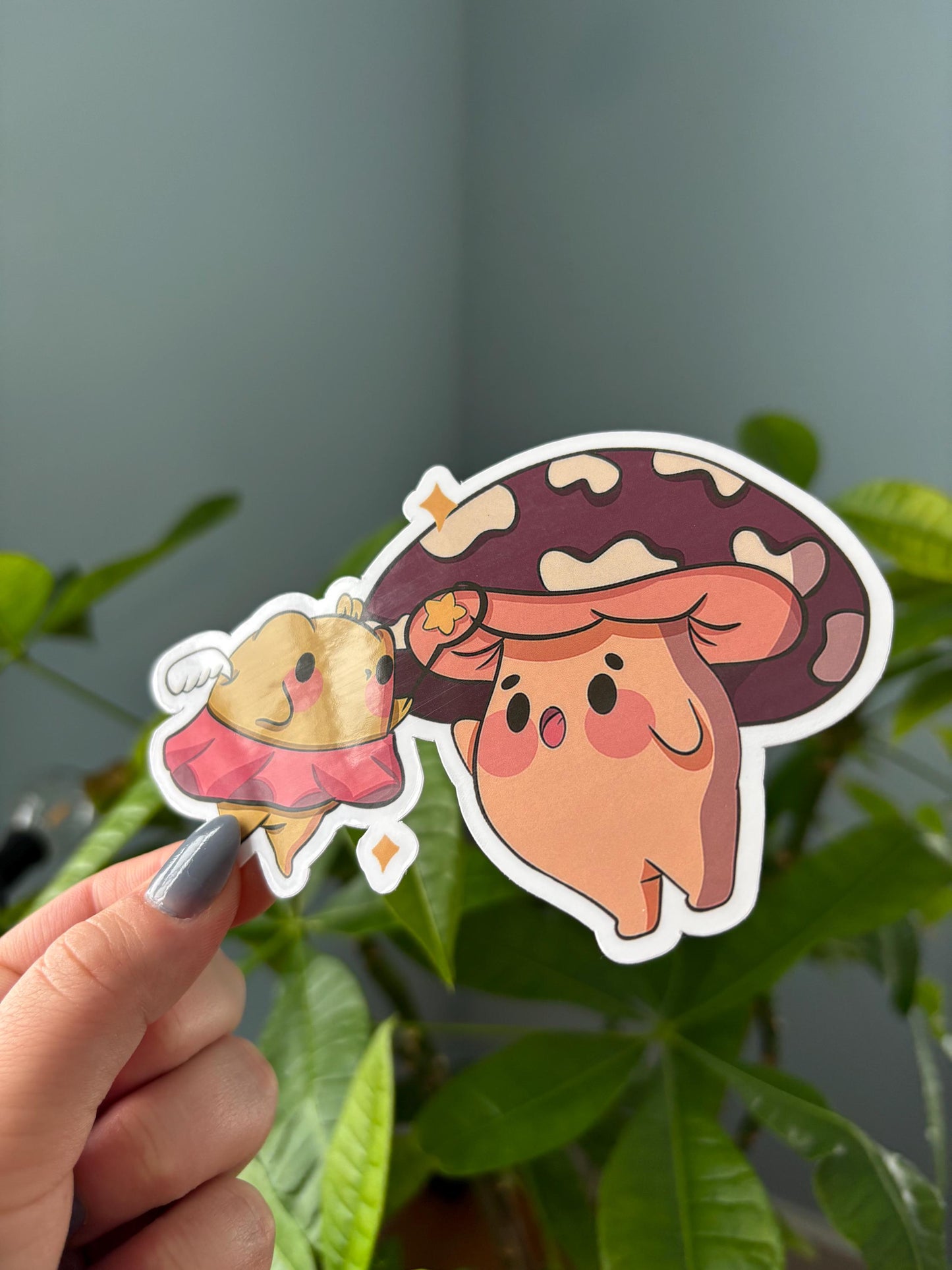 Fairy Frog Vinyl Sticker | Kawaii Mushroom Decal