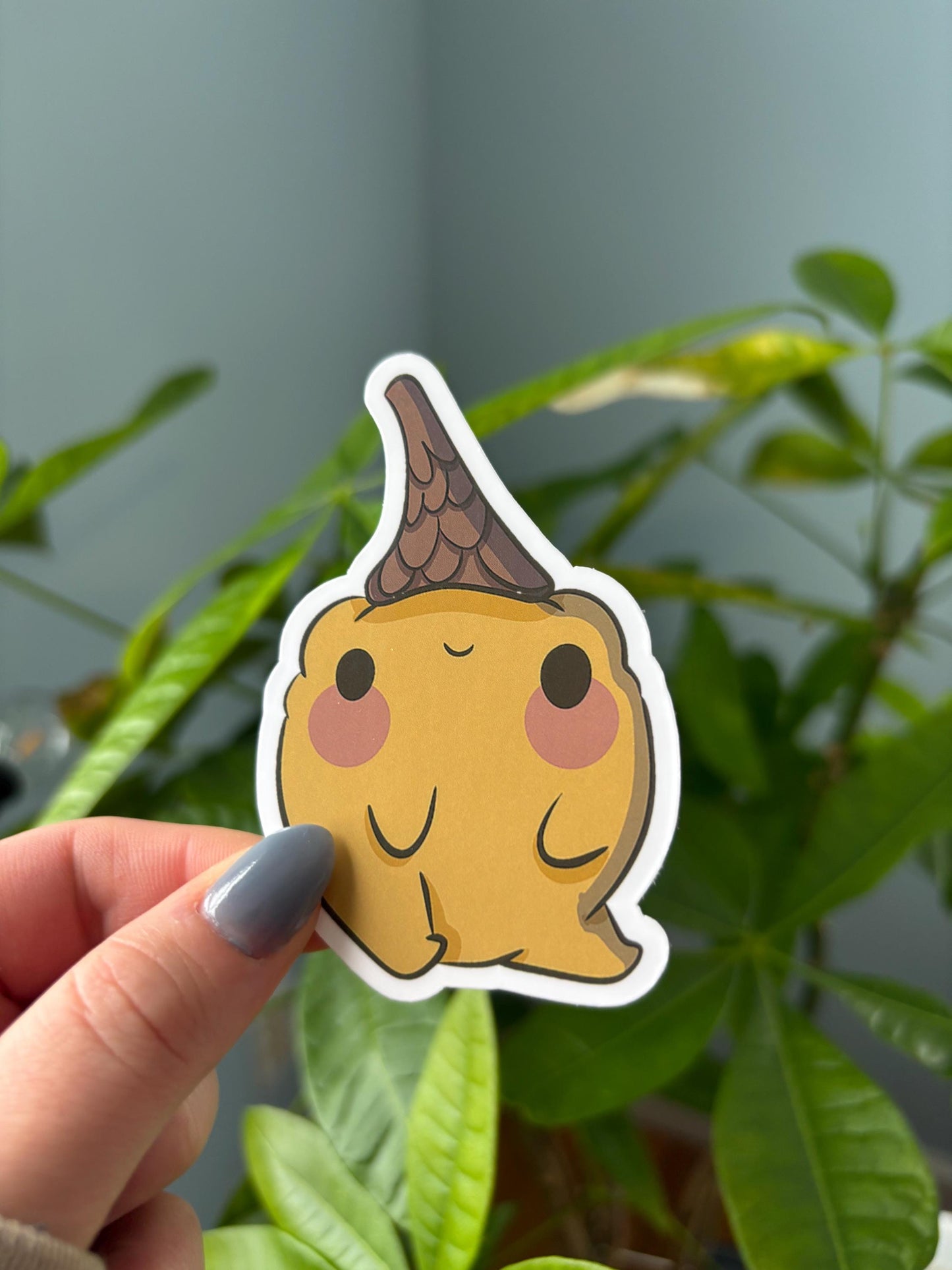 Acorn Hat Frog Sticker | Kawaii Vinyl Decal