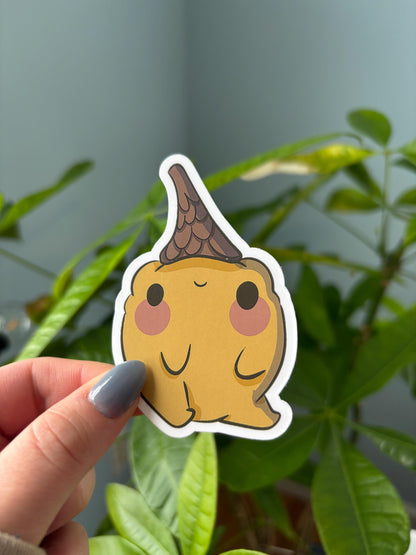 Acorn Hat Frog Sticker | Kawaii Vinyl Decal