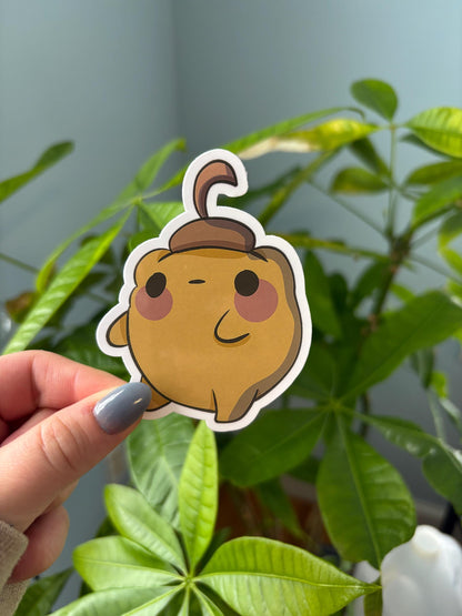 Acorn Hat Frog Sticker | Kawaii Waterproof Vinyl Decal